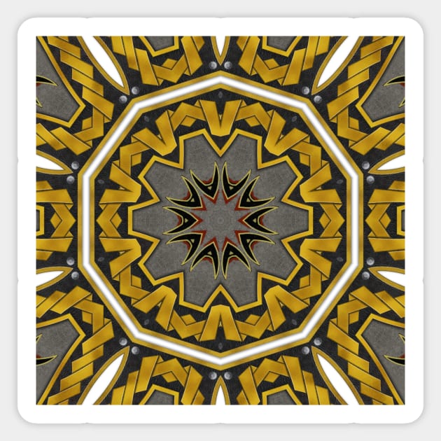 Ornate Kaleidoscope based on Crimson Defiance (Seamless) 14 Sticker by Swabcraft